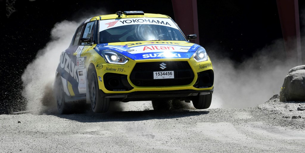 Jacob Madsen og Line Nedergaard, Ruds Vedby/Nibe, kørte deres Suzuki Swift Kit Car i mål som klassevindere, og er nu på en samlet andenplads i Dansk Super Rally-opgøret.
(Foto: specialpress@gmail.com)